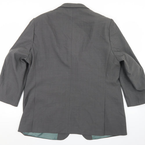 Marks and Spencer Mens Grey  Polyester Jacket Blazer Size 46