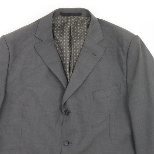 Marks and Spencer Mens Grey  Polyester Jacket Blazer Size 46