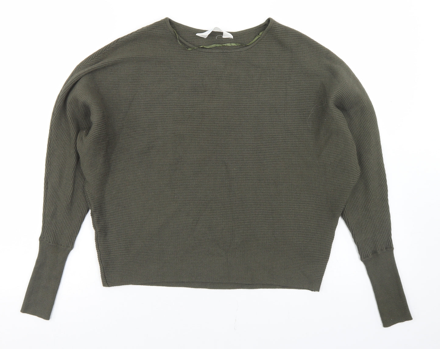 Primark Womens Green Round Neck  Viscose Pullover Jumper Size XS