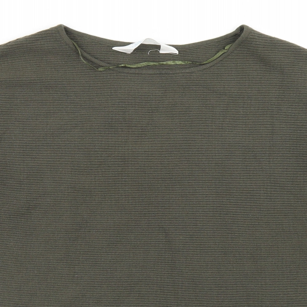 Primark Womens Green Round Neck  Viscose Pullover Jumper Size XS