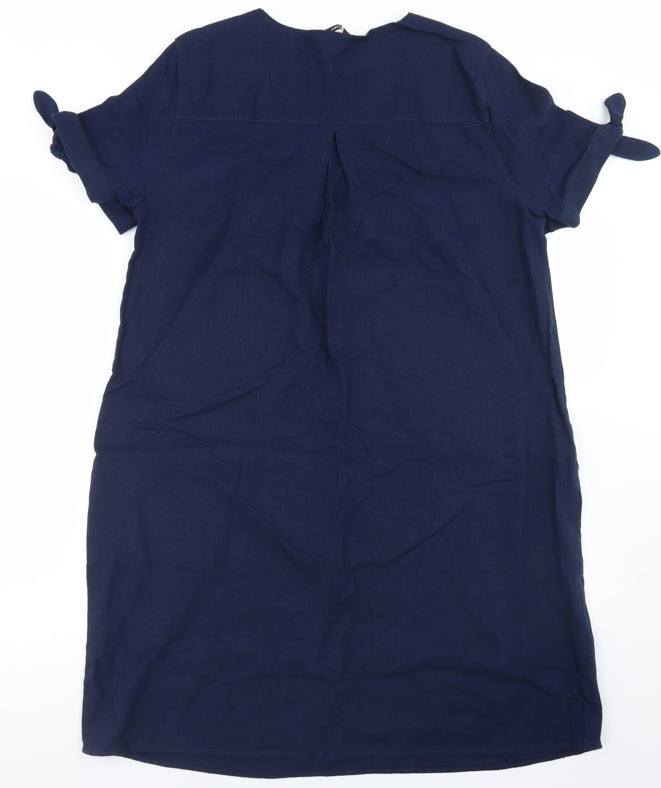 TU Womens Blue  Linen A-Line  Size 14  V-Neck