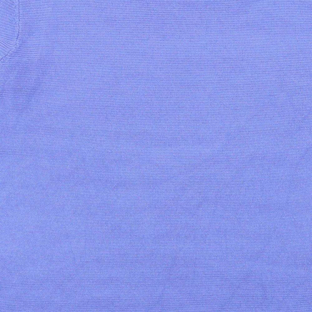 Bonmarche Womens Blue Boat Neck  Acrylic Pullover Jumper Size 14