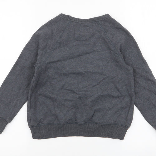 NEXT Boys Grey  Cotton Pullover Sweatshirt Size 7 Years  Pullover - Cool Story Santa, Christmas