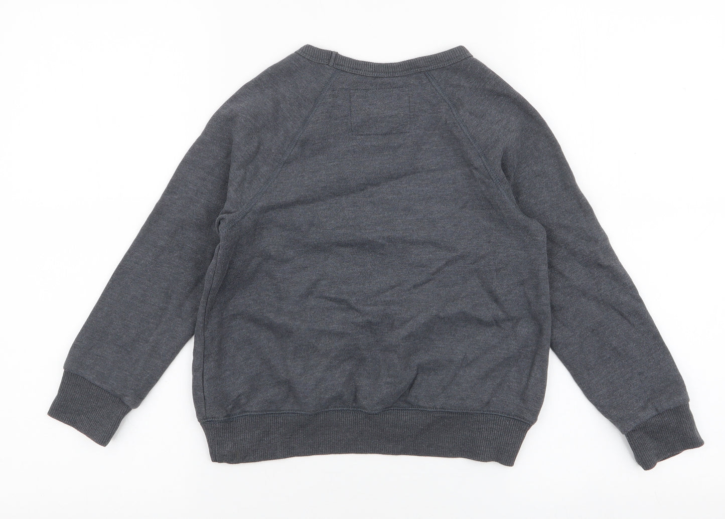 NEXT Boys Grey  Cotton Pullover Sweatshirt Size 7 Years  Pullover - Cool Story Santa, Christmas