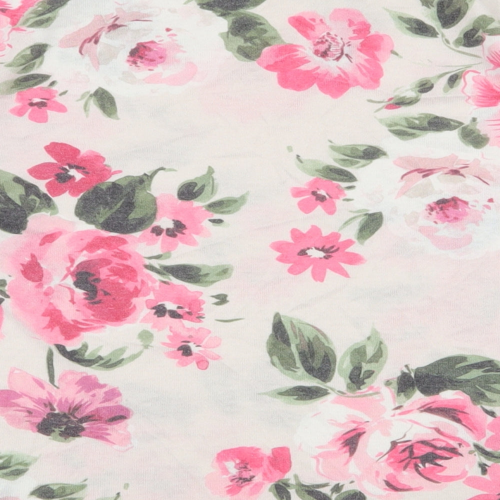 Bonmarche Womens Multicoloured Floral Polyester Jersey Blouse Size 12 Round Neck
