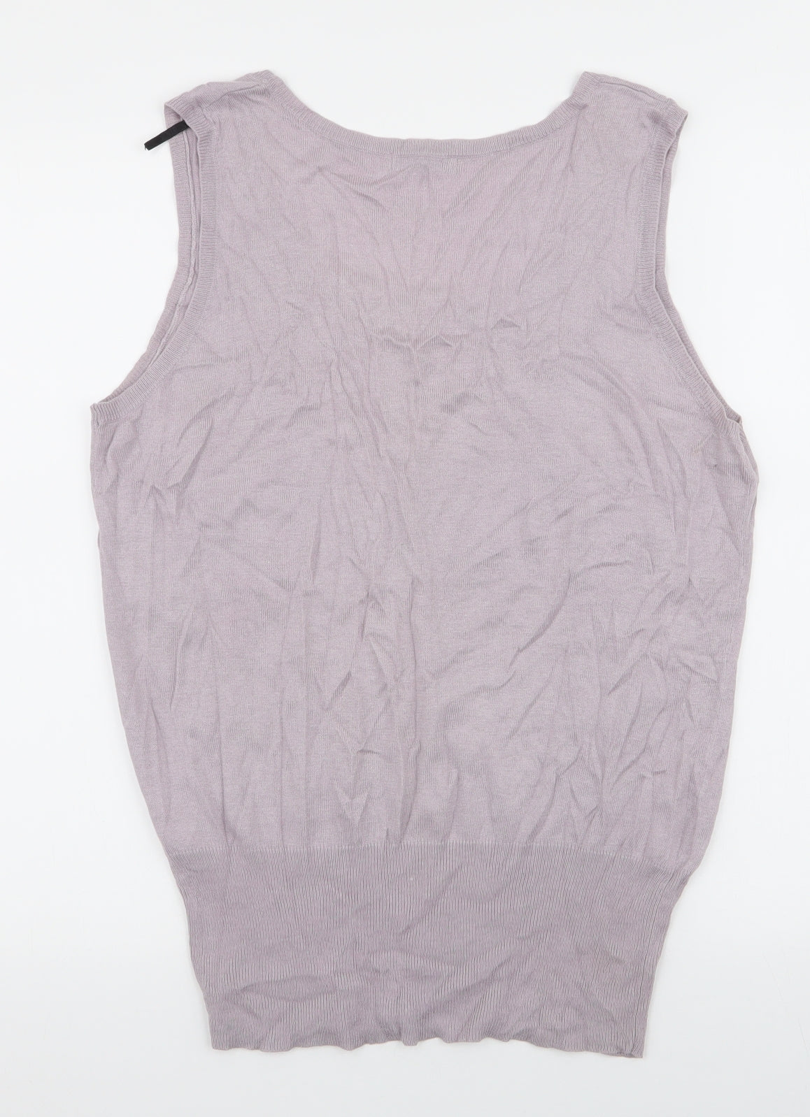 Marks and Spencer Womens Purple Round Neck  Viscose Pullover Jumper Size 16