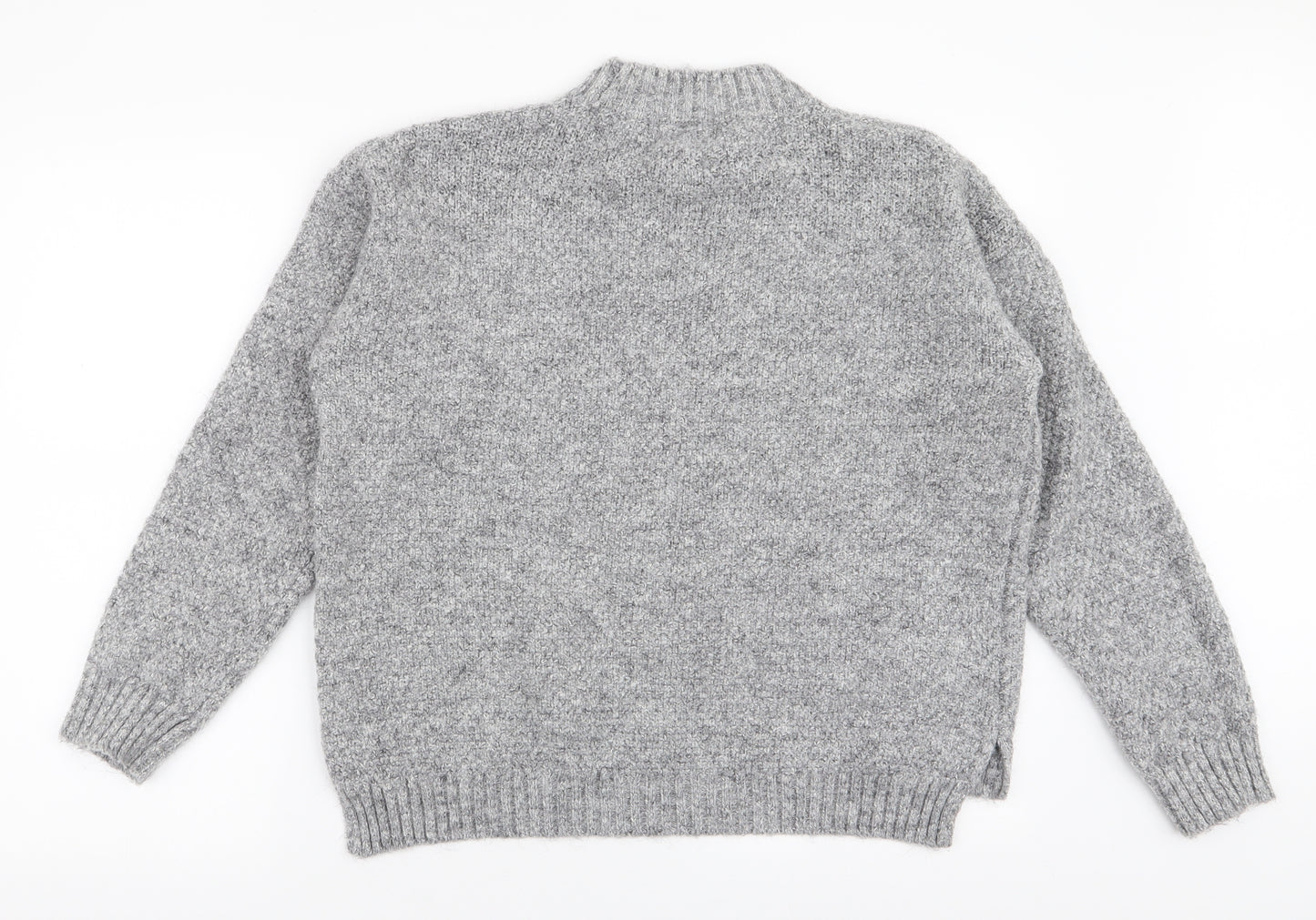 Primark Womens Grey High Neck  Polyester Pullover Jumper Size L