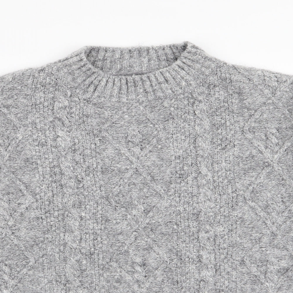 Primark Womens Grey High Neck  Polyester Pullover Jumper Size L