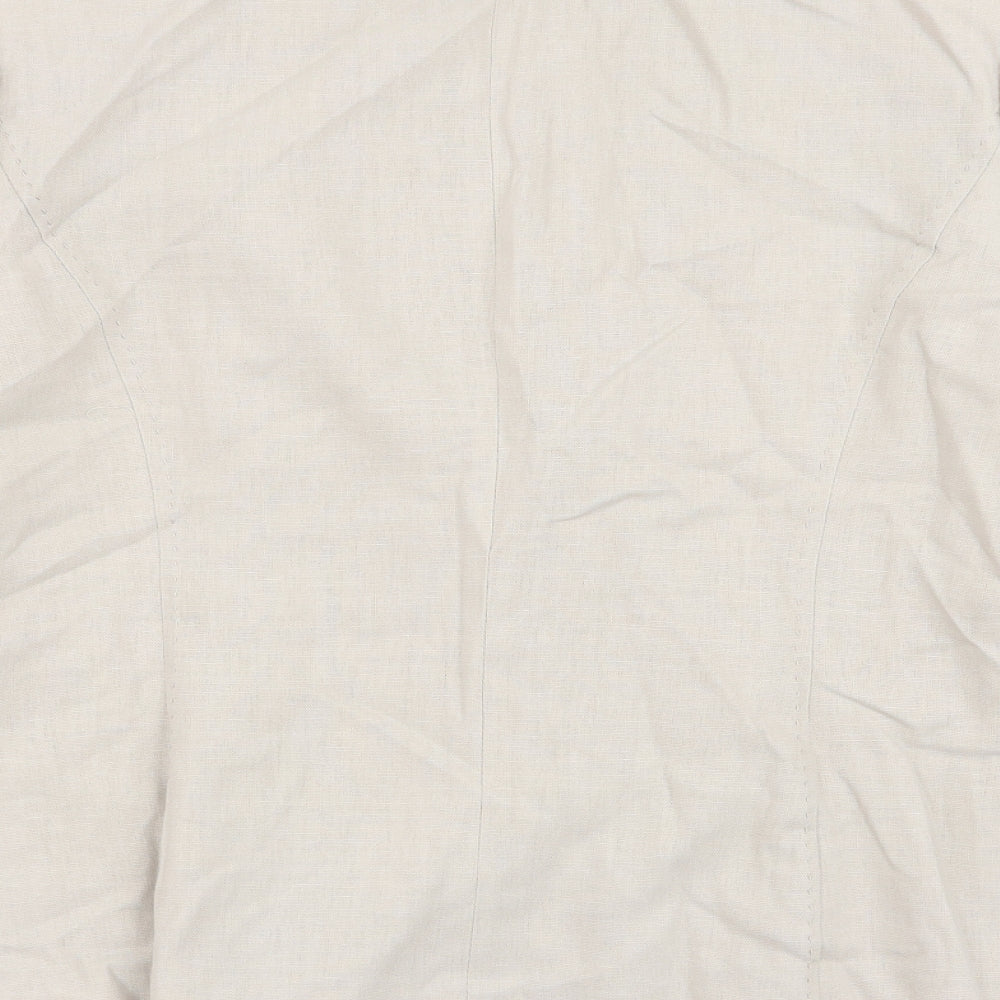 Marks and Spencer Womens Beige   Jacket Blazer Size 12  Button