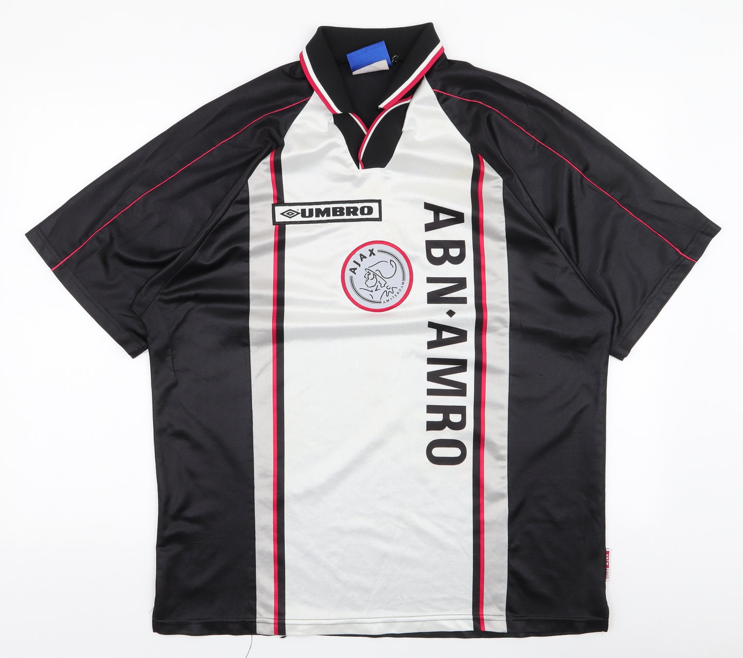 Umbro Mens Multicoloured  Polyester  T-Shirt Size L Collared  - Ajax football