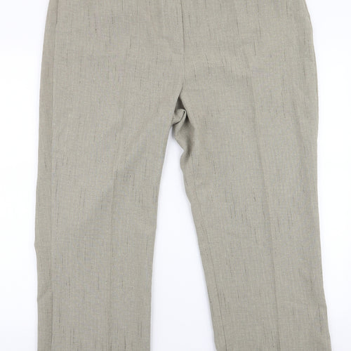 Alexara Womens Green  Polyester Trousers  Size 18 L27 in Regular Zip