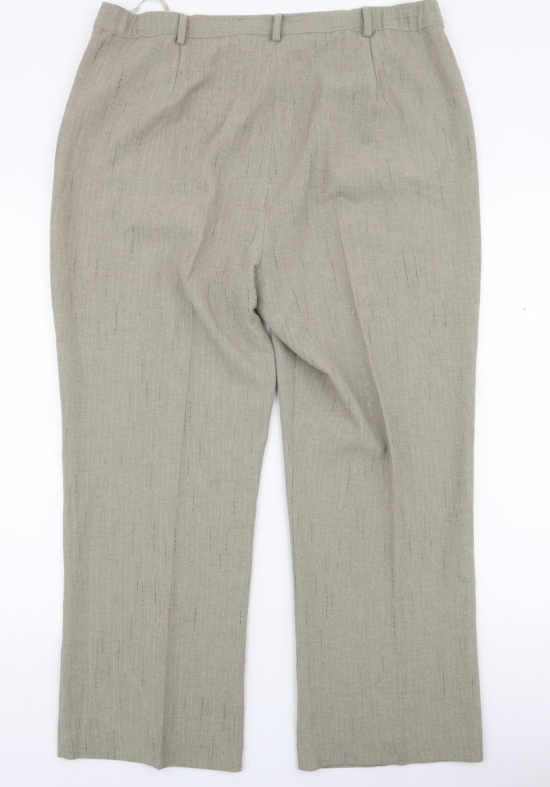 Alexara Womens Green  Polyester Trousers  Size 18 L27 in Regular Zip