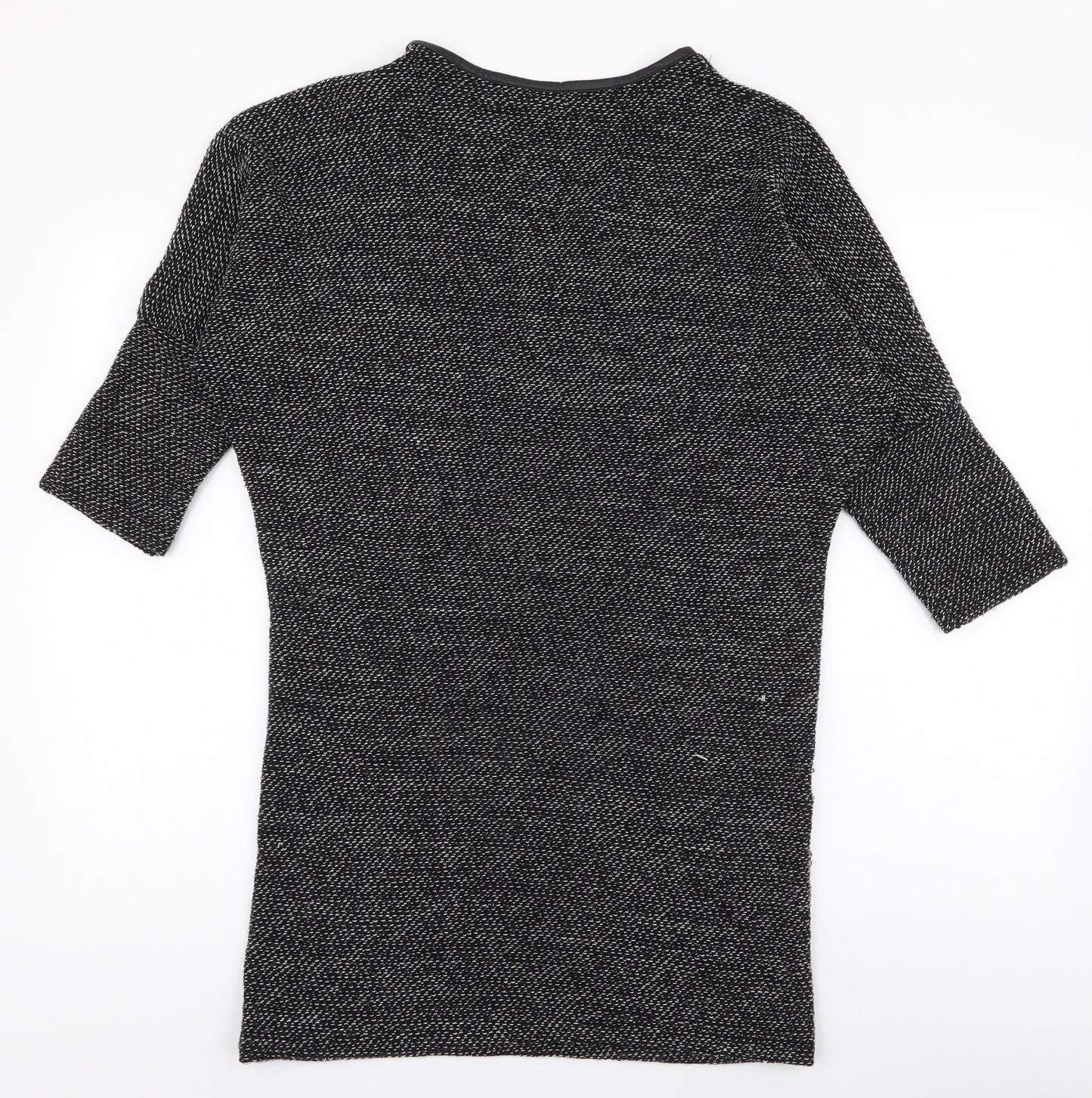 Mizumi Womens Black V-Neck  Acrylic Pullover Jumper Size S