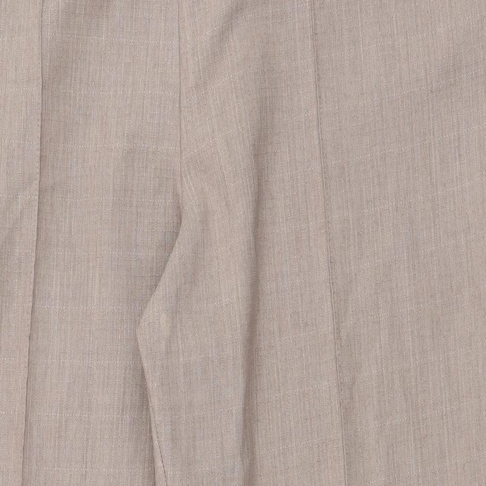 Marks and Spencer Womens Beige  Polyester Trousers  Size 18 L29 in Regular