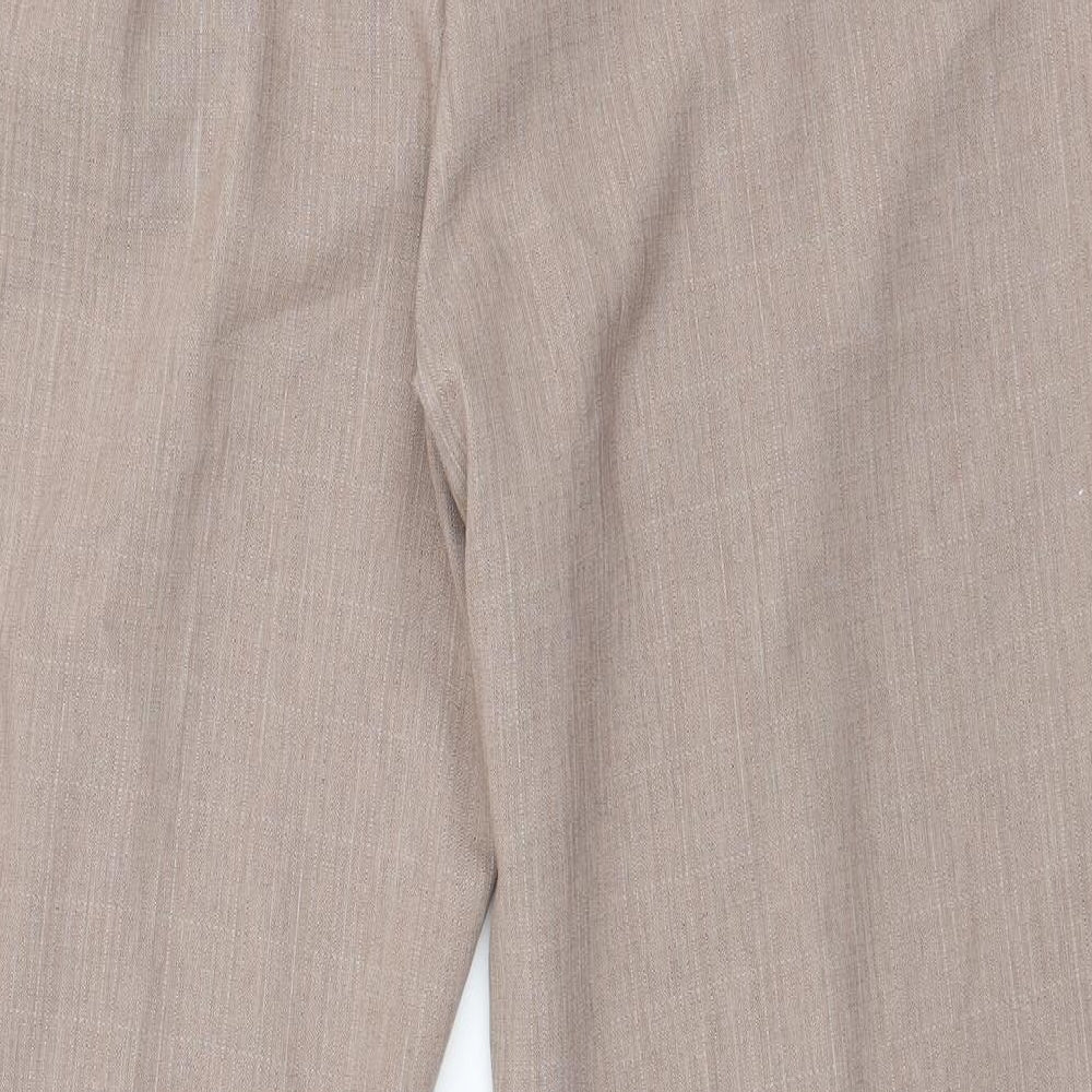 Marks and Spencer Womens Beige  Polyester Trousers  Size 18 L29 in Regular