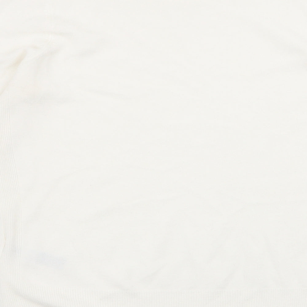 dorothy perkins  Womens White Round Neck  Acrylic Pullover Jumper Size 12