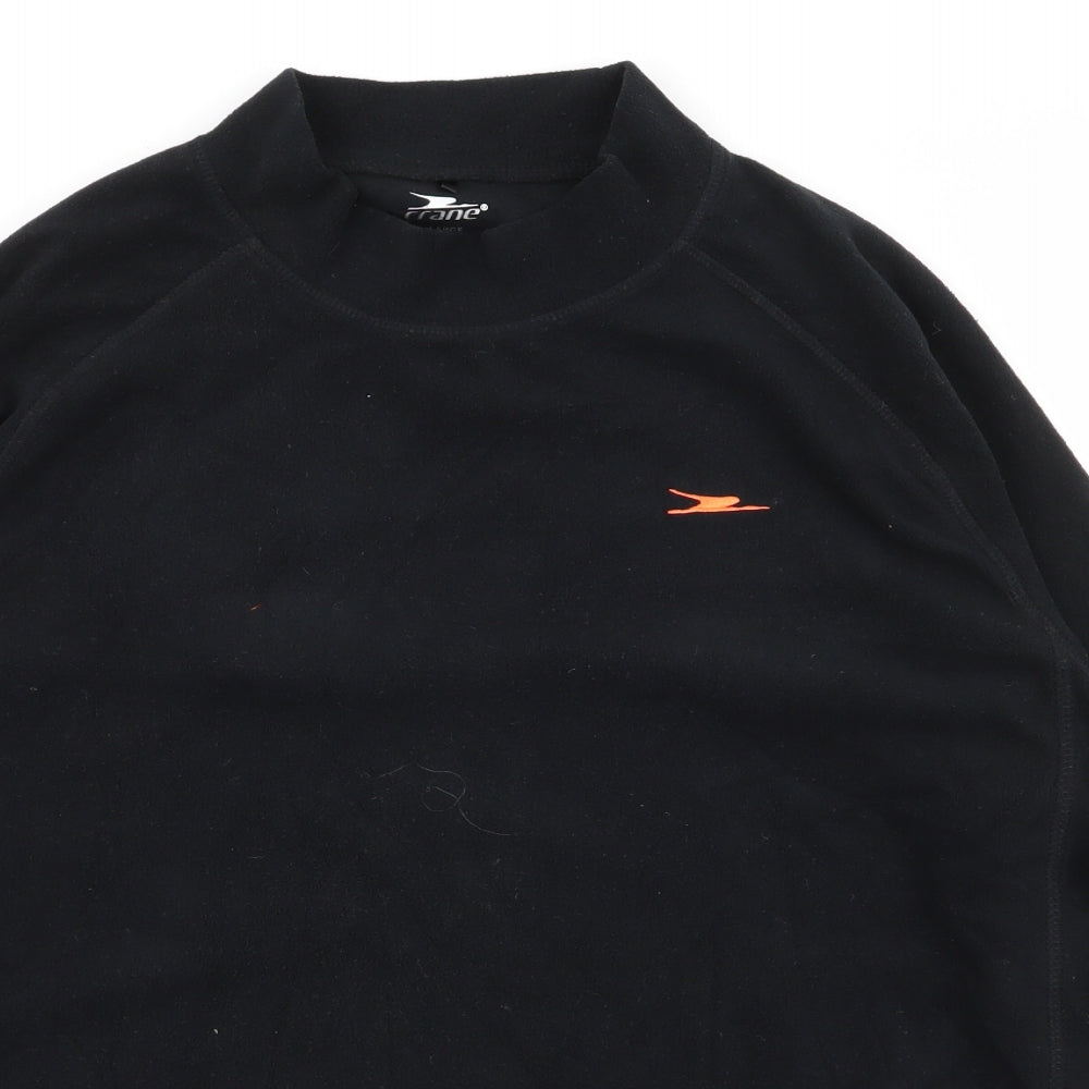 Crane Mens Black  Polyester Pullover Sweatshirt Size L