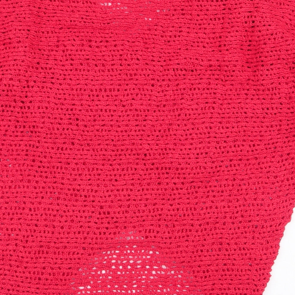 Joe Browns Womens Red V-Neck  Cotton Wrap Jumper Size 16