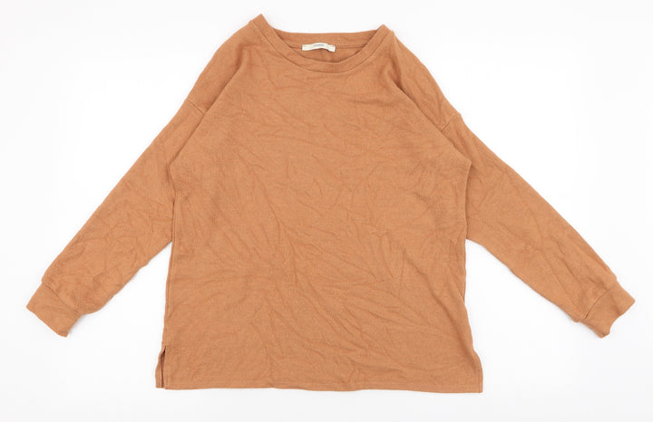 George Womens Yellow Viscose Pullover Sweatshirt Size S Pullover