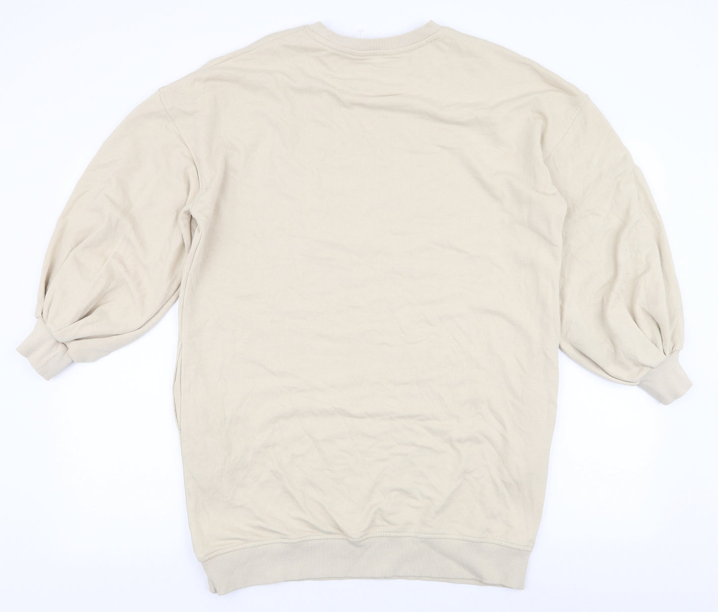 F&F Womens Beige  Cotton Pullover Sweatshirt Size 10  Pullover