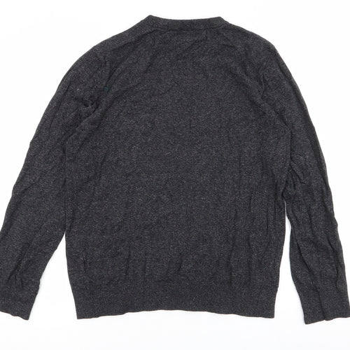 H&M Mens Grey  Cotton Pullover Sweatshirt Size L