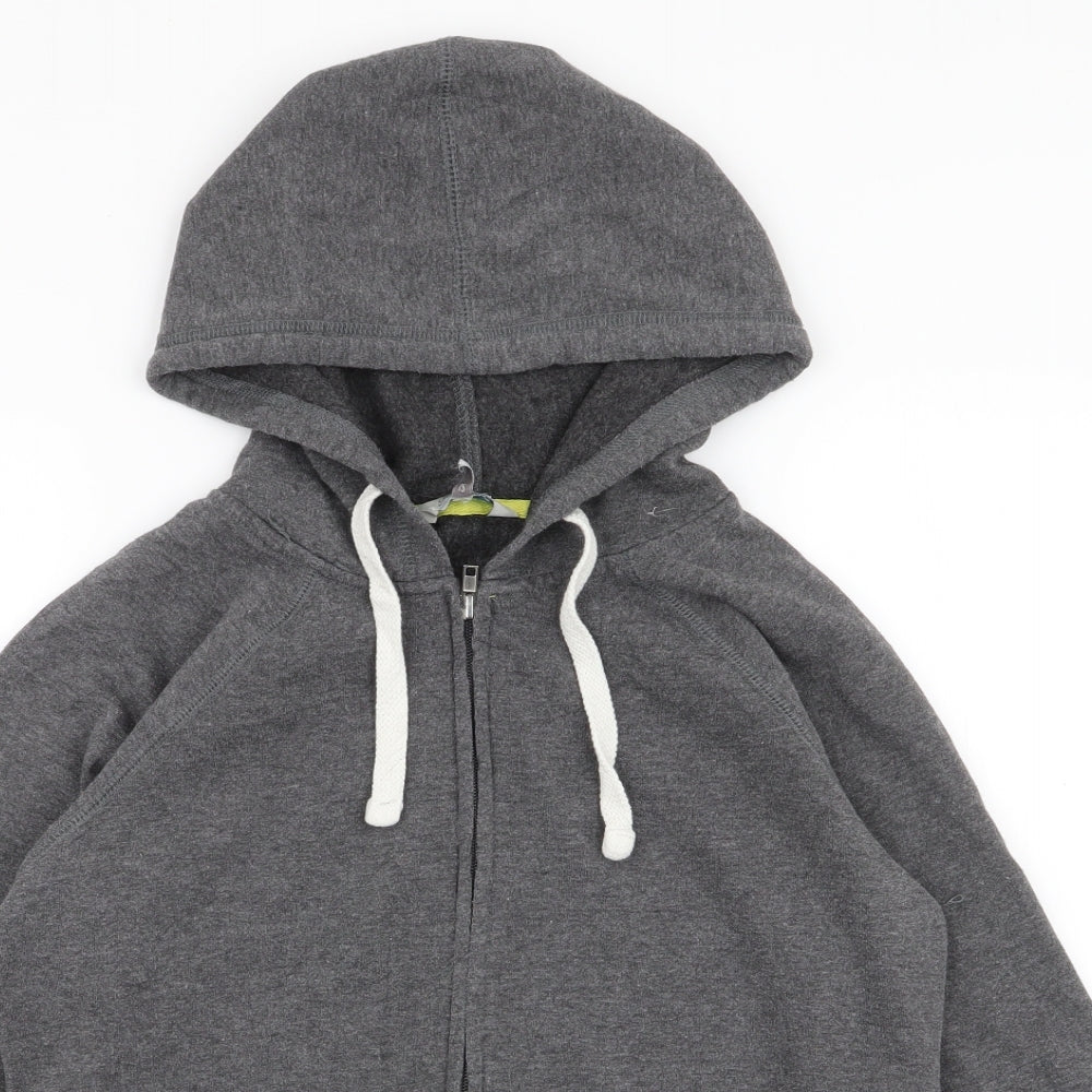 Peacocks Womens Grey  Polyester Full Zip Hoodie Size 12  Zip