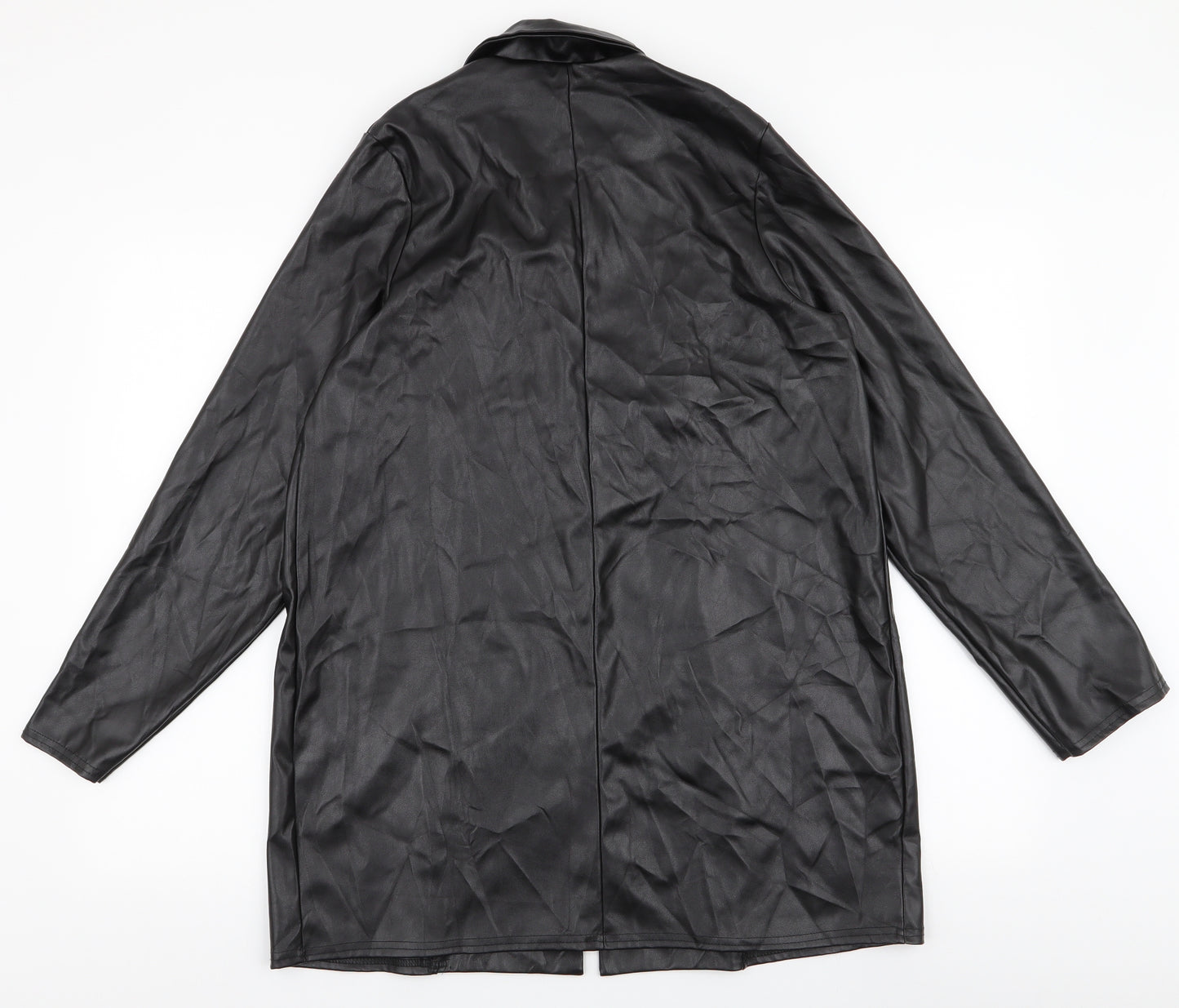 I saw it first  Womens Black   Jacket  Size 8  Button - Faux Leather