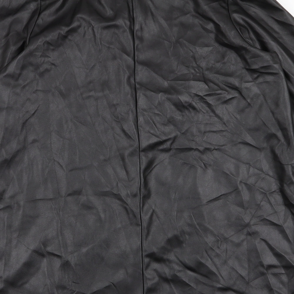 I saw it first  Womens Black   Jacket  Size 8  Button - Faux Leather