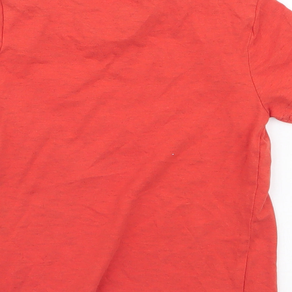 F&F Boys Orange  Cotton Jersey T-Shirt Size 2-3 Years Round Neck Pullover