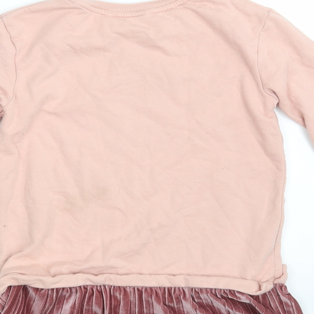 George Girls Pink  Cotton Pullover Sweatshirt Size 7-8 Years