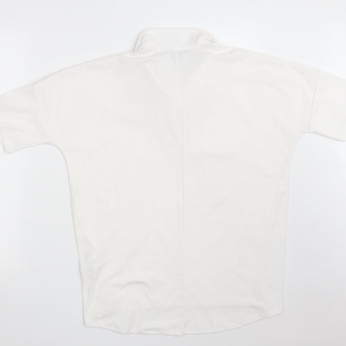 Primark Womens White  Polyester Basic Polo Size 6 Collared - Size 6-8