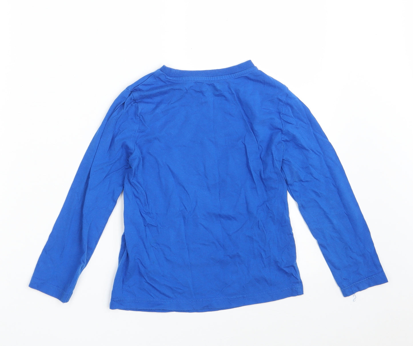F&F Boys Blue  100% Cotton Basic T-Shirt Size 5-6 Years Round Neck  - Wild Thing