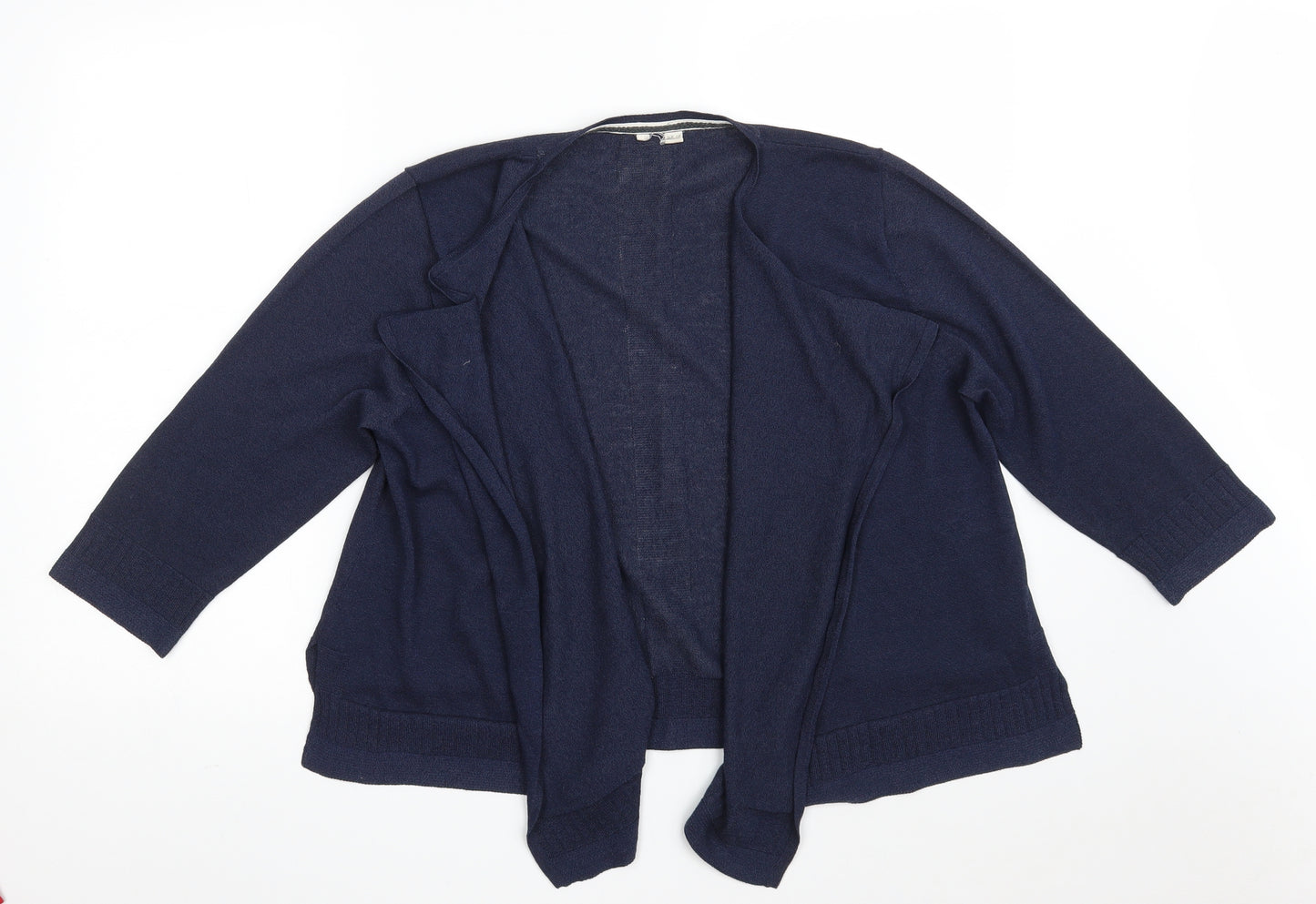 White Stuff Womens Blue V-Neck  Viscose Wrap Jumper Size 18