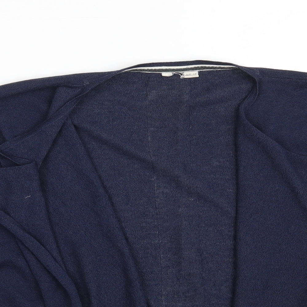 White Stuff Womens Blue V-Neck  Viscose Wrap Jumper Size 18