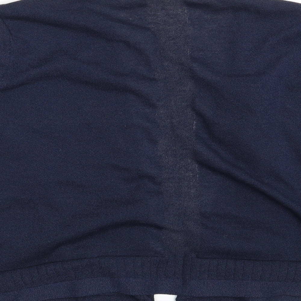 White Stuff Womens Blue V-Neck  Viscose Wrap Jumper Size 18