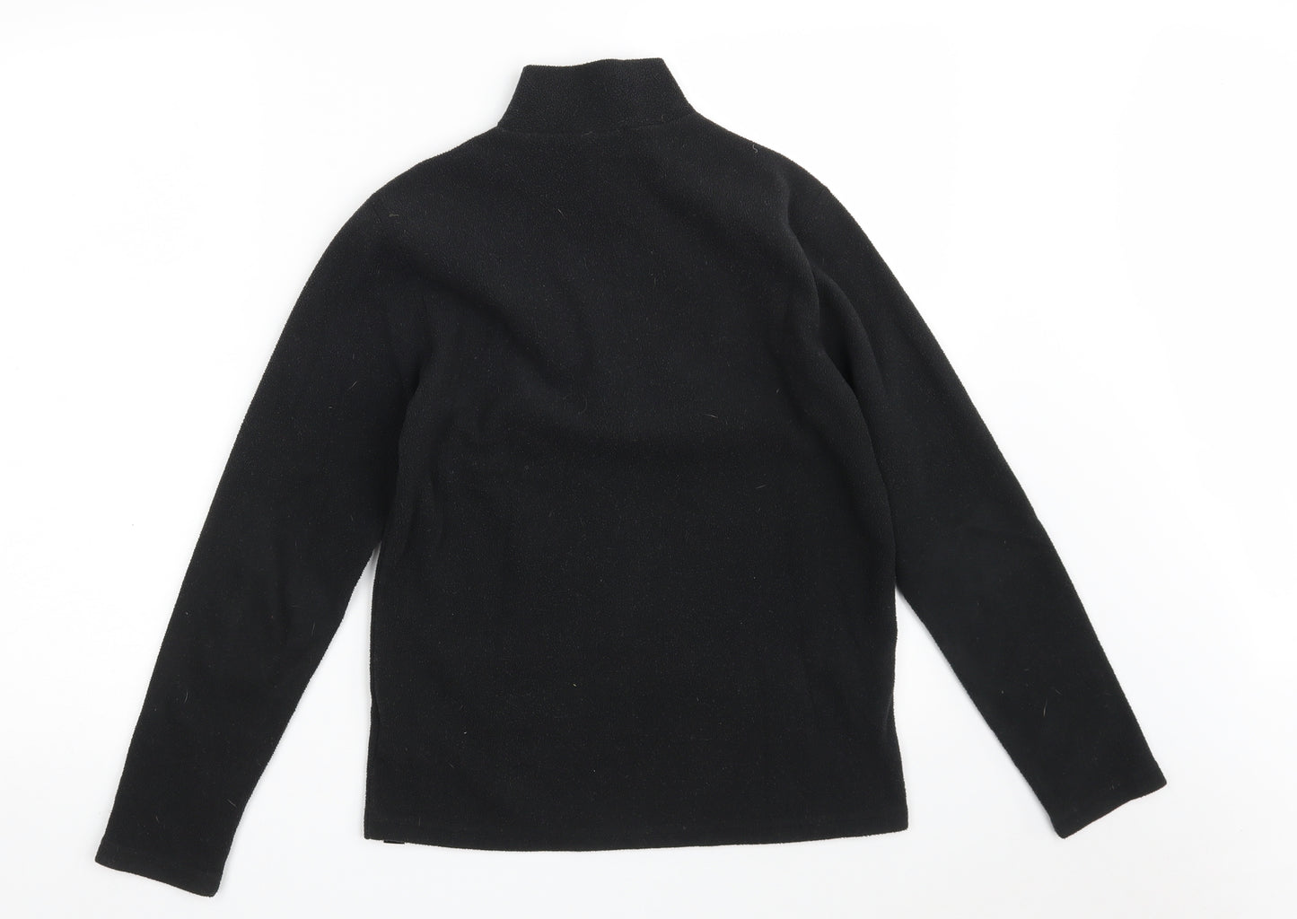 The North Face Girls Black Collared  100% Polyester Pullover Jumper Size L  Zip