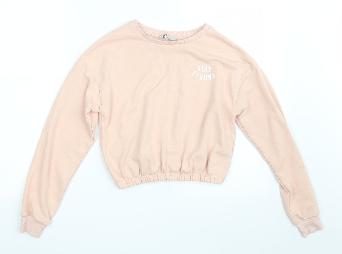 E-vie Girls Pink  Polyester Pullover Sweatshirt Size 11-12 Years   - Stay Strong