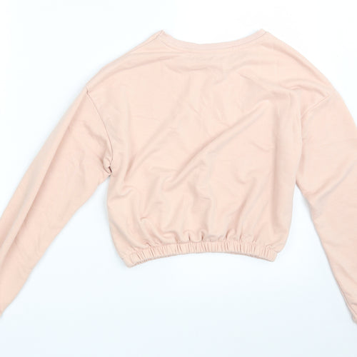 E-vie Girls Pink  Polyester Pullover Sweatshirt Size 11-12 Years   - Stay Strong