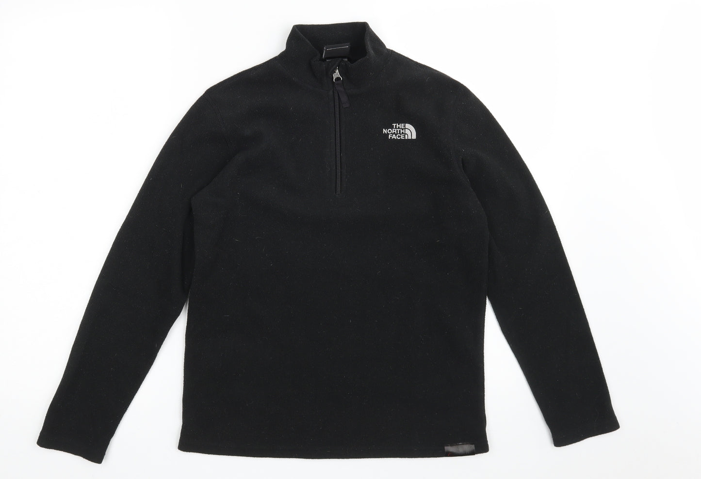 The North Face Girls Black Collared  100% Polyester Pullover Jumper Size L  Zip