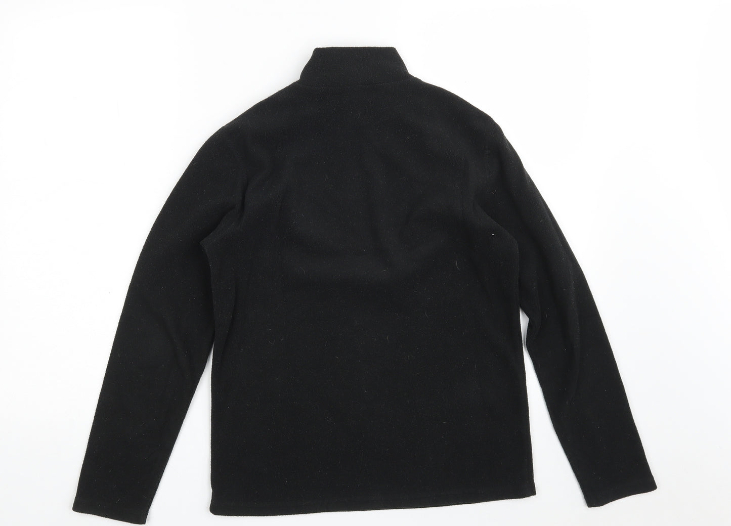 The North Face Girls Black Collared  100% Polyester Pullover Jumper Size L  Zip