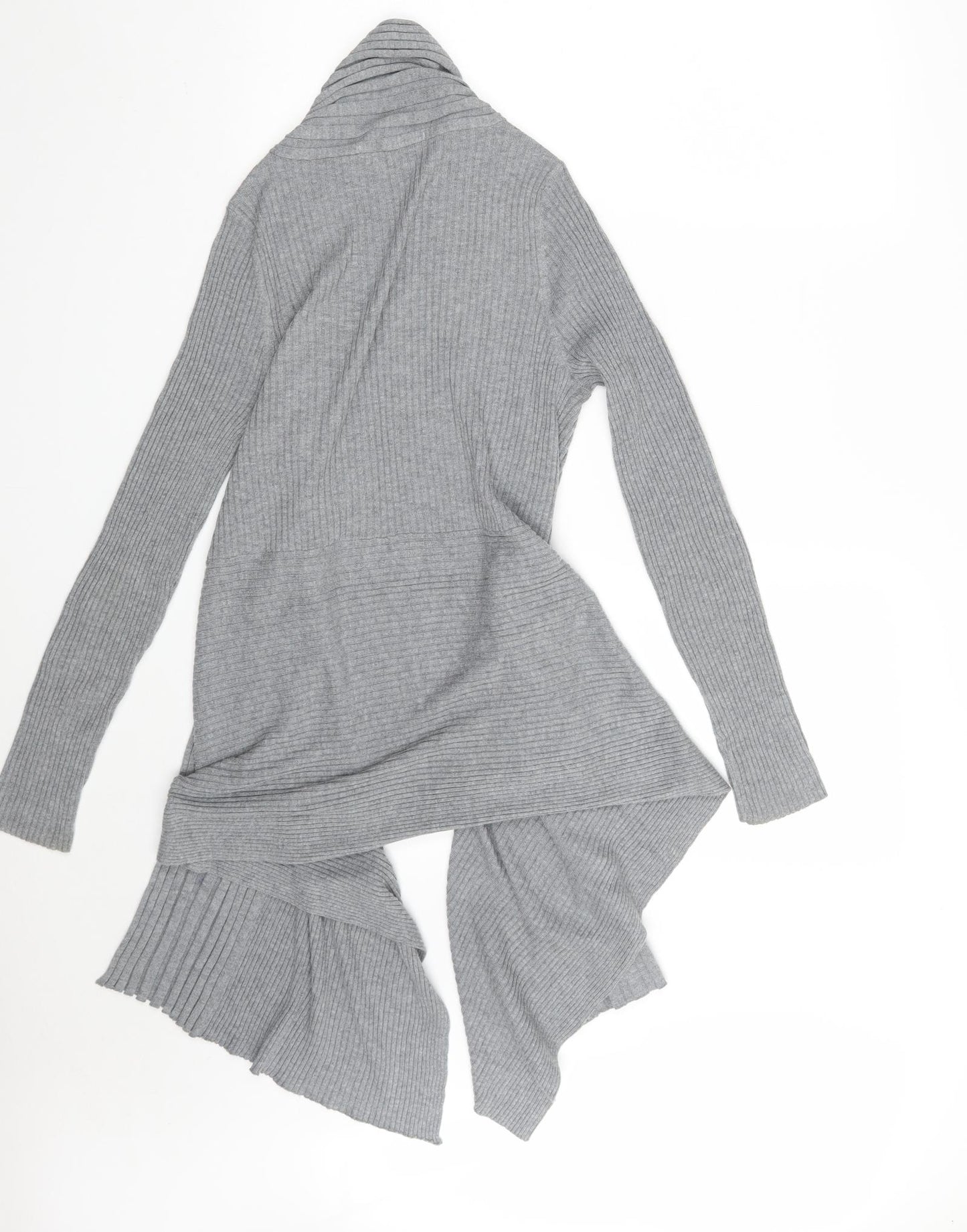 Marks and Spencer Womens Grey V-Neck  Polyamide Wrap Jumper Size 12