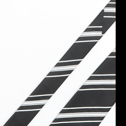 Newcastle United Mens Black Striped Polyester Pointed Tie One Size - Newcastle United
