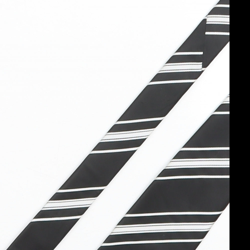 Newcastle United Mens Black Striped Polyester Pointed Tie One Size - Newcastle United