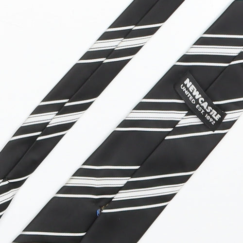 Newcastle United Mens Black Striped Polyester Pointed Tie One Size - Newcastle United