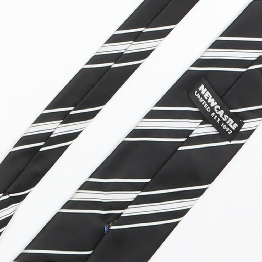 Newcastle United Mens Black Striped Polyester Pointed Tie One Size - Newcastle United