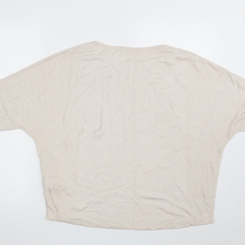 Betty Barclay Womens Beige Round Neck  Viscose Pullover Jumper Size 18