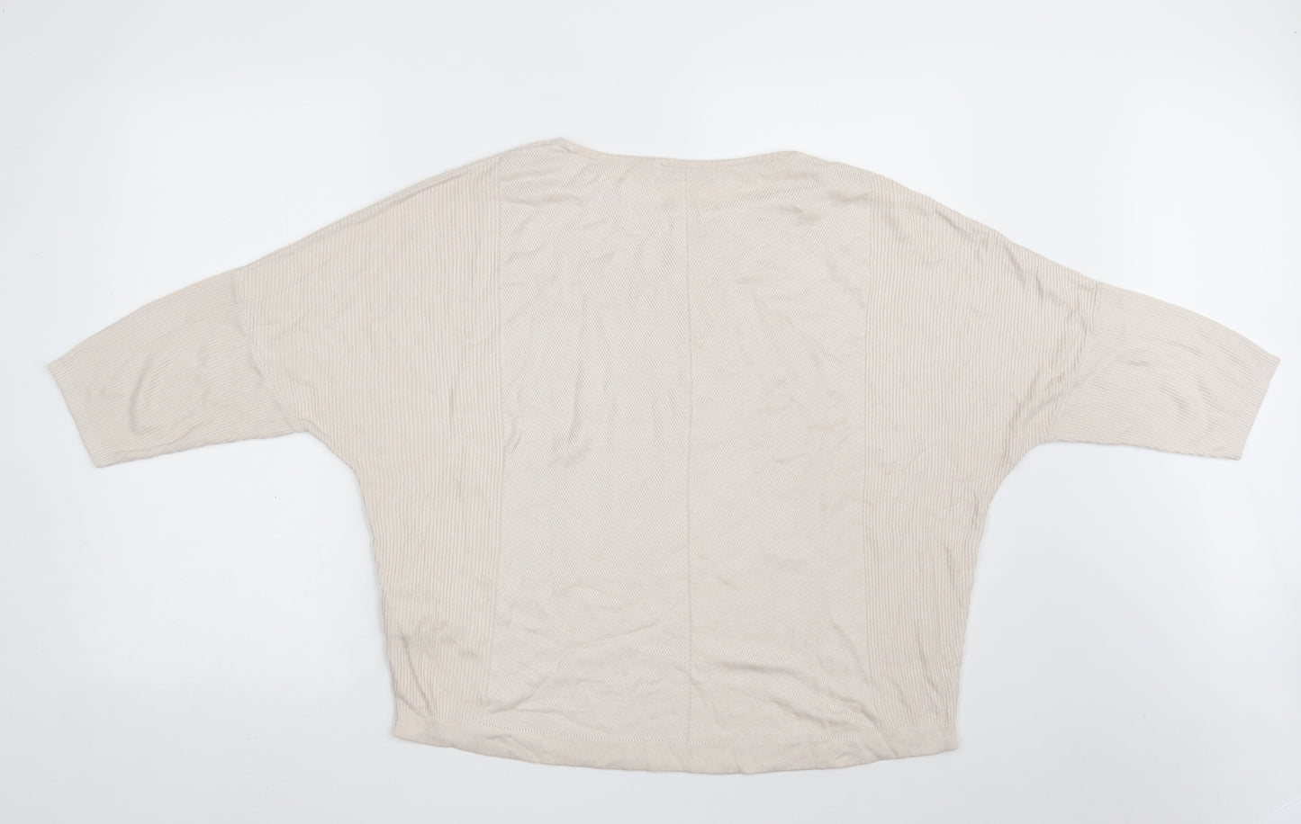 Betty Barclay Womens Beige Round Neck  Viscose Pullover Jumper Size 18