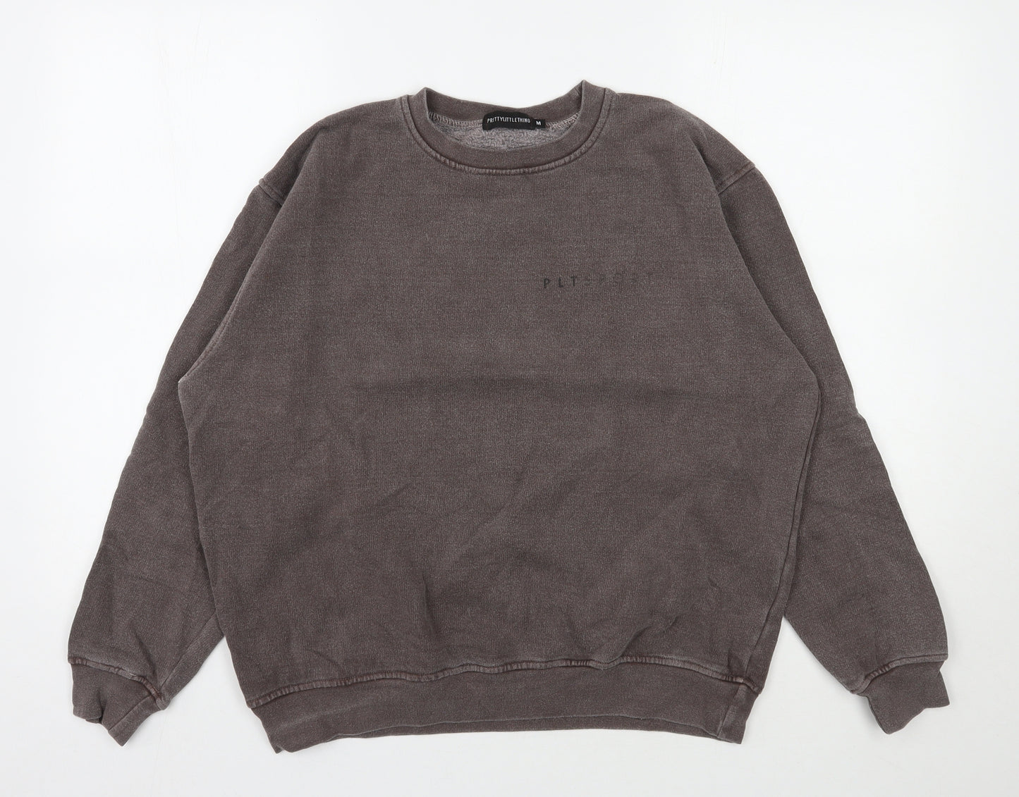 PRETTYLITTLETHING Womens Brown  Polyester Pullover Sweatshirt Size M  Pullover