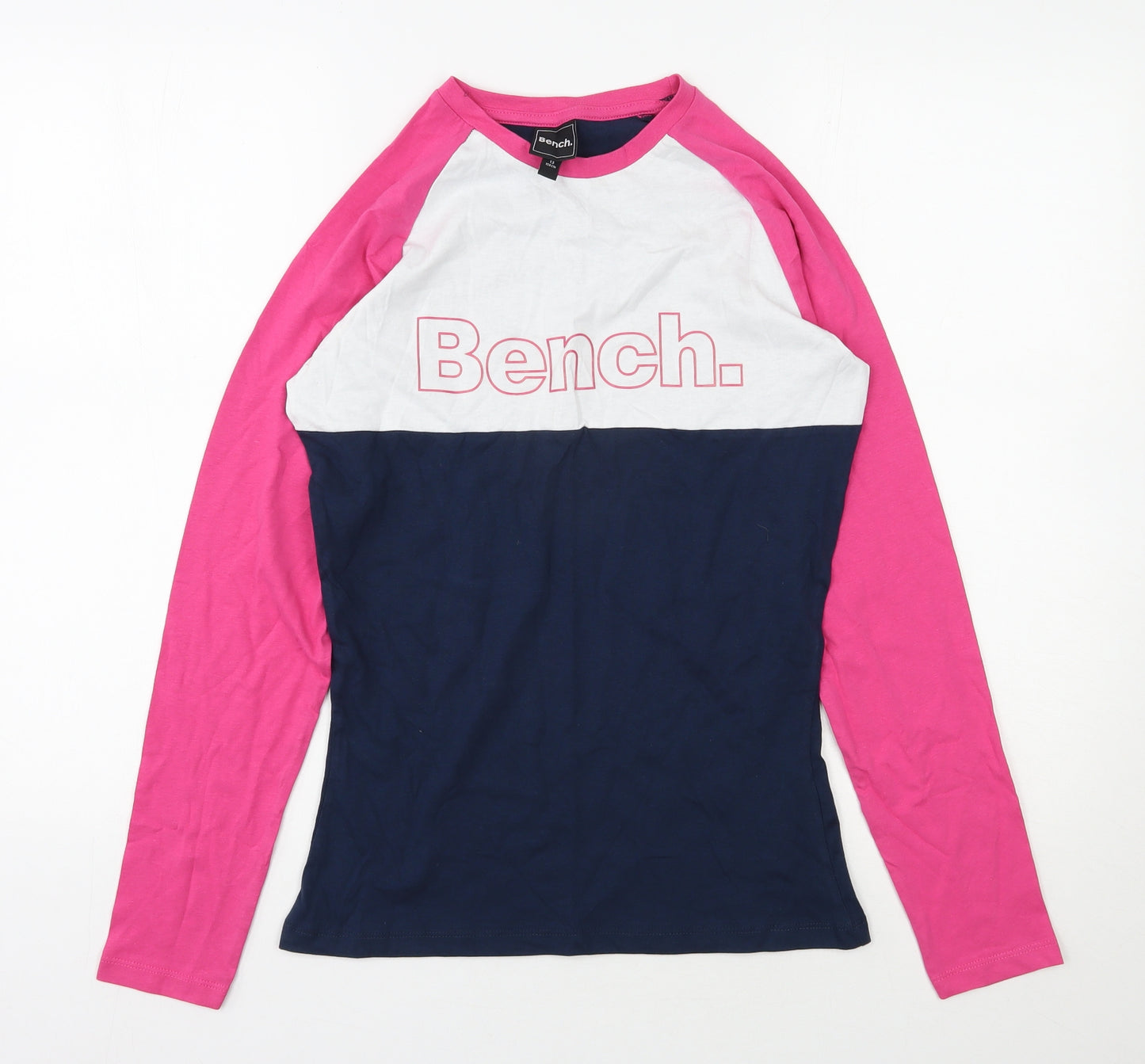 Bench Girls Multicoloured  100% Cotton Basic T-Shirt Size 13 Years Round Neck Pullover