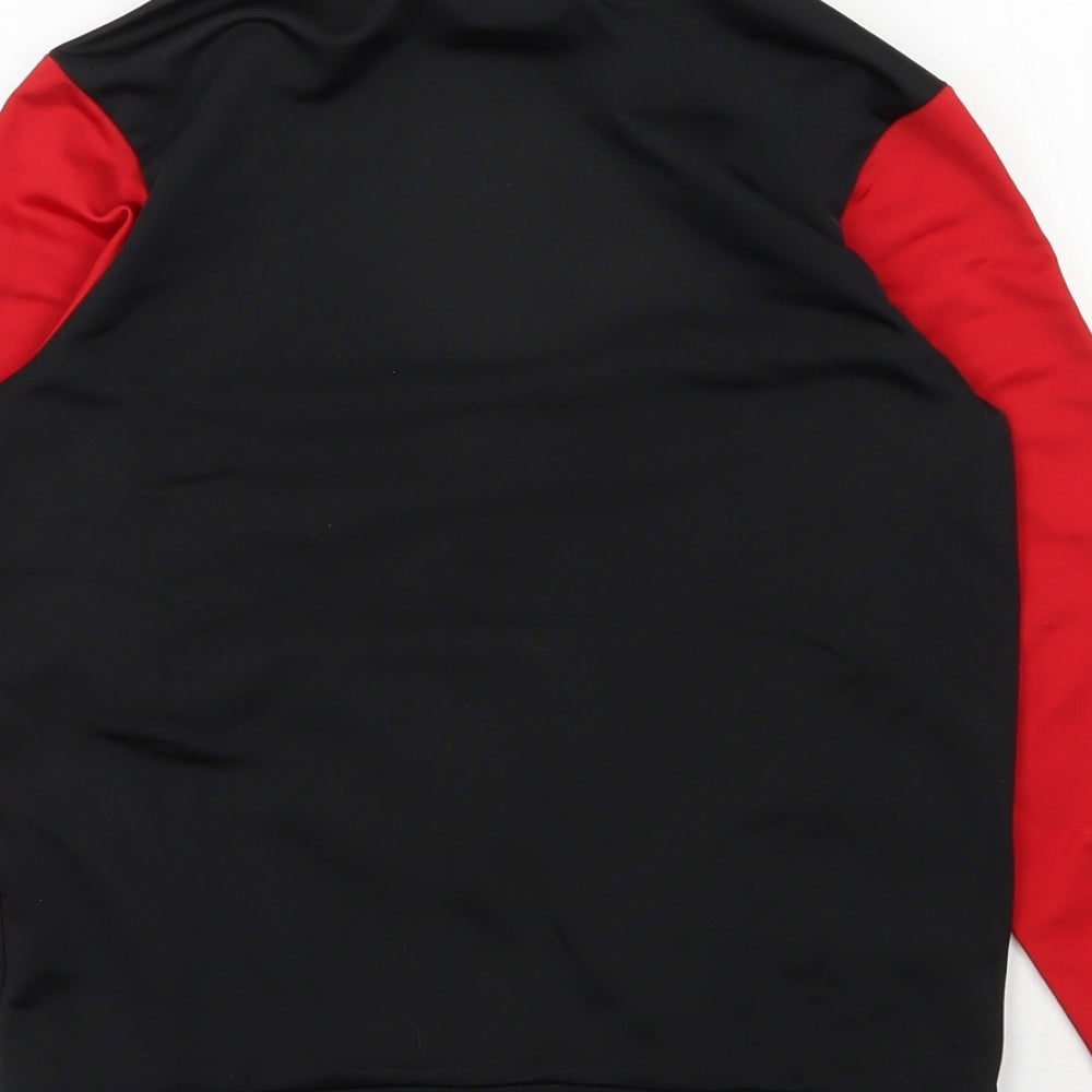 adidas Boys Black  Polyester Full Zip Sweatshirt Size 7-8 Years  Zip